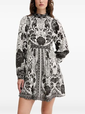 Farm Rio floral mini dress - White