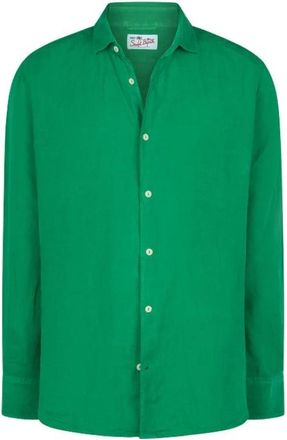 MC2 Saint Barth Pamplona Overhemd - Heren - Casual Overhemden - Groen - XL - Linnen - Overhemden