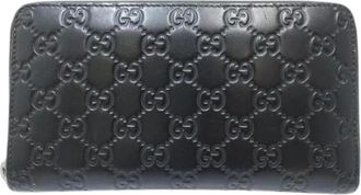 Gucci Pre-owned Wallets, female, Black, Size: ONE SIZE Pre-owned Leather Wallet