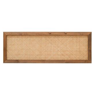 Deco Wood Cabecero de madera maciza y cannage en tono envejecido de 180x60cm