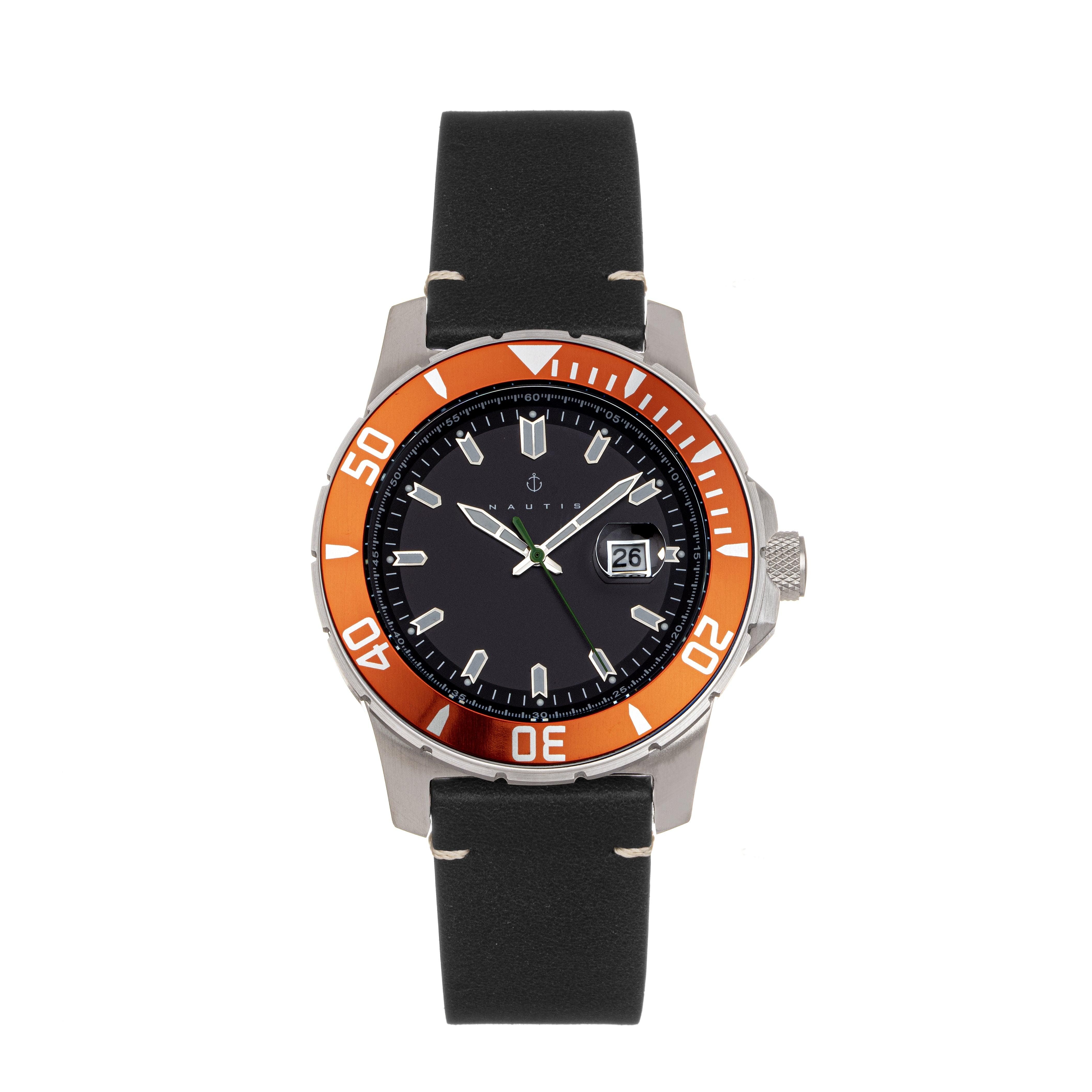 Nautis Dive Pro 200 Leather-Band Watch with Date from $79.00  display picture 1