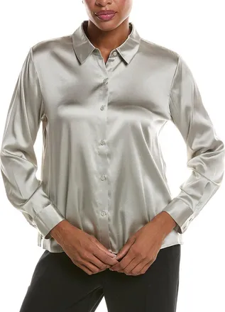 Eileen Fisher Eileen Fisher Petite Classic Silk-Blend Shirt