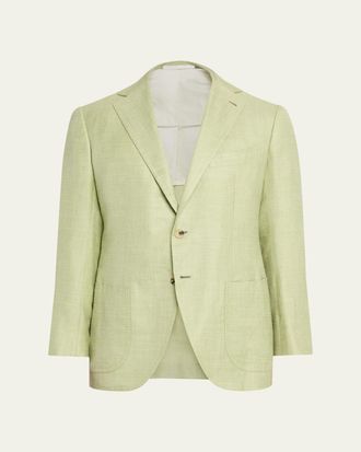 Cesare Attolini Mens Cashmere, Silk and Linen Single-Breasted Sport Coat