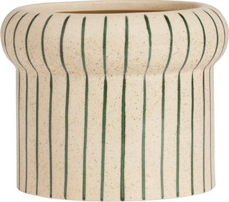OYOY Dekovase »Aki klein 13 cm, Alt Weiss/Dunkelgrün«