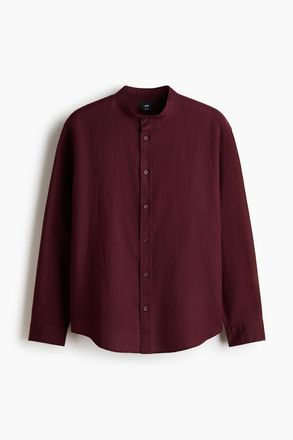 H&M Hemd aus Leinengemisch in Relaxed Fit - Red