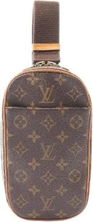 Louis Vuitton Pre-owned Cross Body Bags, male, Brown, Size: ONE SIZE Pre-owned Pochette Gange Monogram Crossbody Waist Bag