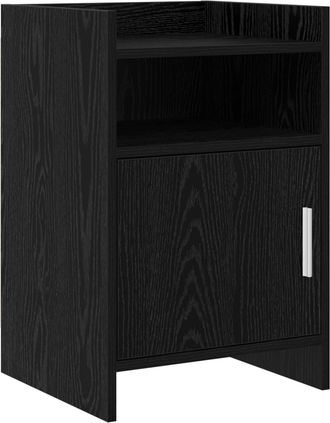vidaXL Mesas De Noche Roble Negro 40 X 36 X 60 Cm Madera De Ingenier&iacute;a Vidaxl
