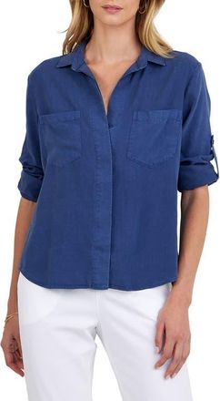 Bella Dahl Split Back Button-Up Shirt in Midnight S at Nordstrom, Size X-Large