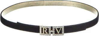 Roger Vivier Leather & Velvet Belt