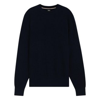 HUGO BOSS H-Imberto Ronde Hals Trui - Heren - Truien - Blauw - Maat: XL Katoen