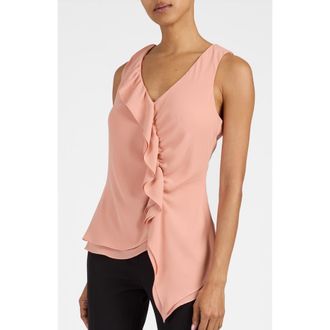 Santorelli Tyra Sleeveless Top in Rosa at Nordstrom, Size 10