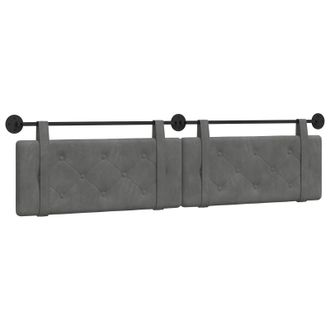 vidaXL Cabecero Colgante Gris Oscuro Terciopelo Vidaxl