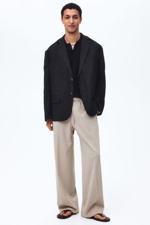 H&M Loose Fit Trousers in Beige at Nordstrom, Size Xx-Large