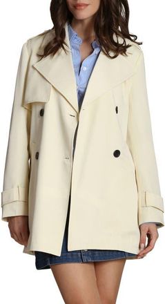 Avec Les Filles Double Breasted Short Trench Coat in Buttermilk at Nordstrom, Size X-Small