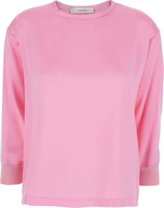 Jucca Top met lange mouwen en ronde hals - Dames - Sweatshirts - Roze - XS - Hoodies & sweatvesten