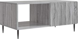 vidaXL Mesa De Centro Sonoma Gris 90 X 50 X 40 Cm Madera De Ingenier&iacute;a Vidaxl