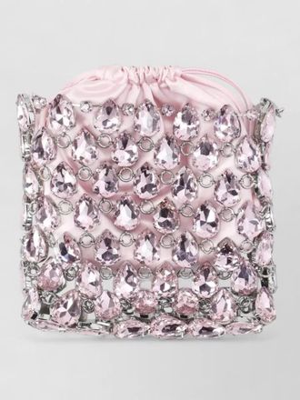 Self Portrait crystal shoulder bag chain strap clutch