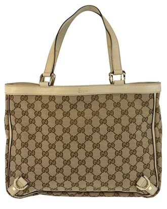 Gucci Beige Gg Tote Bag (Authentic Pre-Loved)