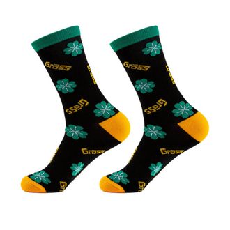Generic 1 Pair St. Patricks Day Socks Cute Irish Clovers Shamrock Printed Soft Gift Socks for Women Men Holiday Socks Green Socks Striped Socks (B, One Size)