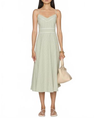 Veronica Beard Janis Midi Dress In Lime