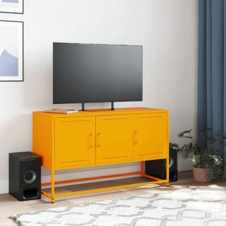 Berkfield Home TV Cabinet Mustard Yellow 100.5x39x60.5 cm Steel
