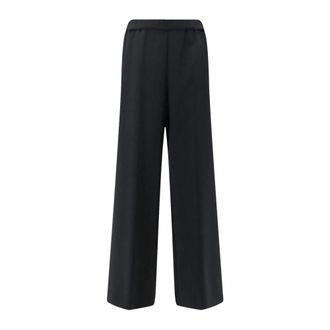 Aspesi Broeken, Dames, Zwart, XL, Polyester, Wijde broek