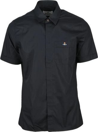 Vivienne Westwood Short Sleeve Shirt - Heren - Korte mouwen Overhemden - Zwart - 3XL - Katoen - Overhemden