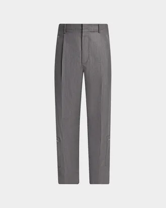 Bottega Veneta Men & apos;s Cargo Pocket Shadow Stripe Pleated Trousers