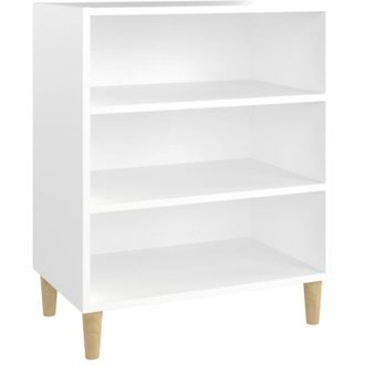 vidaXL Aparador de madera contrachapada blanco 57x35x70 cm Vidaxl