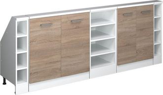 Vicco Conjunto De Armarios Para Techo Inclinado Rion, Sonoma/blanco, Lote De 5, Vicco