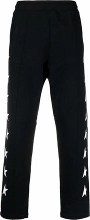 Golden Goose Track pants met sterrenmotief - Heren - Sweatpants - Zwart - M - Katoen - Broeken