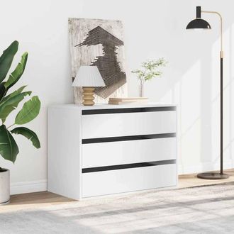 Berkfield Home Classic Corner Chest of Drawers White 80x41x58 cm Engineered Wood | Size: 80 x 41 x 58 cm