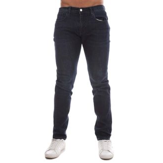 Emporio Armani Mens J77 Slim-Fit Jeans in Denim - Blue Cotton - Size 32W/32L