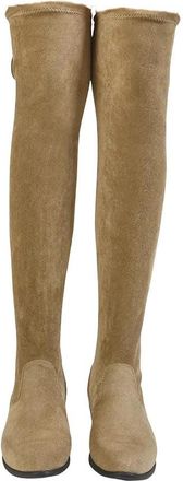 Generic Womens Pleated Knee High Boots Heeled Long Fashion Dress Long Booties