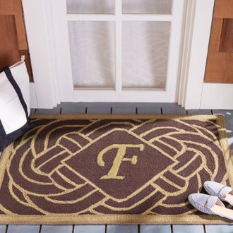 Safavieh Monogram Hand Made Area rug, Chocolate Novelty Style Non-Shedding
