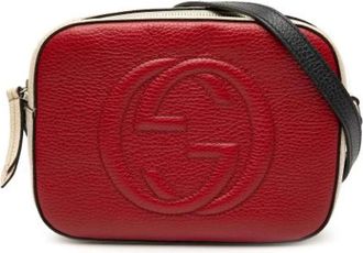 Gucci Pre-owned Cross Body Bags, female, Red, Size: ONE SIZE Pre-owned Leather Cross Body Bag