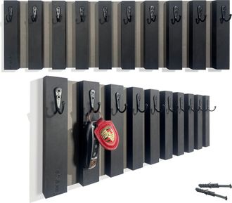 OEM Perchero De Madera Lamele De 60 Cm, Negro