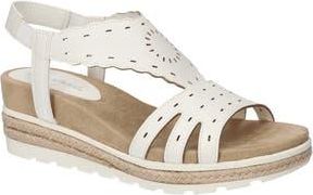 Easy Street Fran Slingback Wedge Sandal in White at Nordstrom Rack, Size 9
