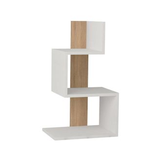 Dmora Mesa de café efecto madera roble blanco 42x30 h72 cm