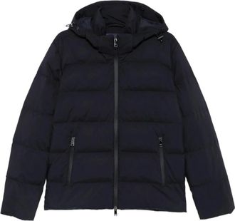 Paul & Shark Donsjack met capuchon en doorgestikte afwerking - Heren - Gewatteerde jassen - Blauw - L - Jassen