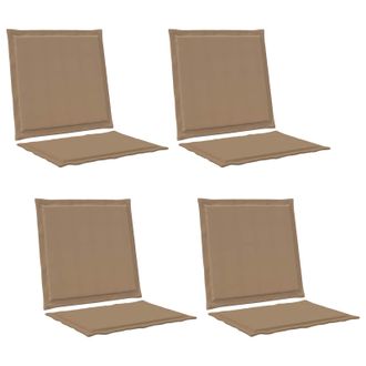 vidaXL Cojines De Asiento Y Respaldo 4 Pcs Topo 47 X 45 X 2 Cm Vidaxl