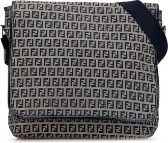 Fendi Pre-owned Womens Ff Monogram Messenger Bag - Tan Textile - One Size