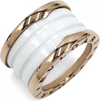 Bulgari Pink Gold (18K) Ceramic Band Ring (Pre-Owned)