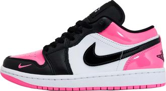 Nike Jordan Womens 1 Low SE Black Pinksicle Patent