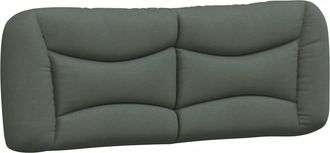 vidaXL Cabecero De Cama Acolchado Hvar Tela Gris Oscuro 137 Cm Vidaxl