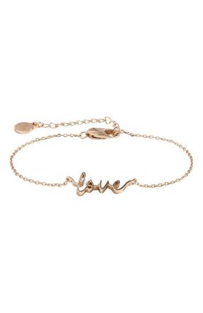 Alex and Ani Love Inline Bracelet in Gold at Nordstrom