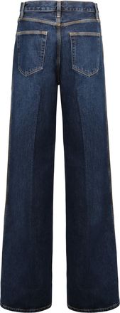 Frame Denim Womens Jeans Wide-Leg Blue Cotton