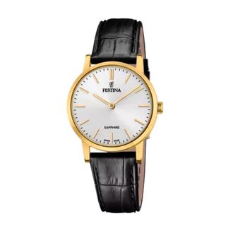 Festina Swiss Made Horloge - Dames - Horloges - Zwart - ONE Size - Leer - Accessoires