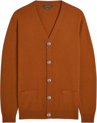 Begg x Co V-neck cardigan - men - Cashmere - S - Brown