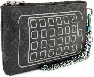Louis Vuitton Black Monogram Eclipse Flash Fragment Pouch (Authentic Pre- Loved)